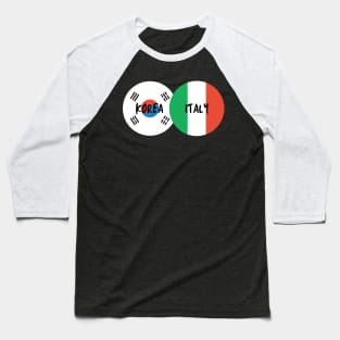 Korean Italian - Korea, Italy Baseball T-Shirt